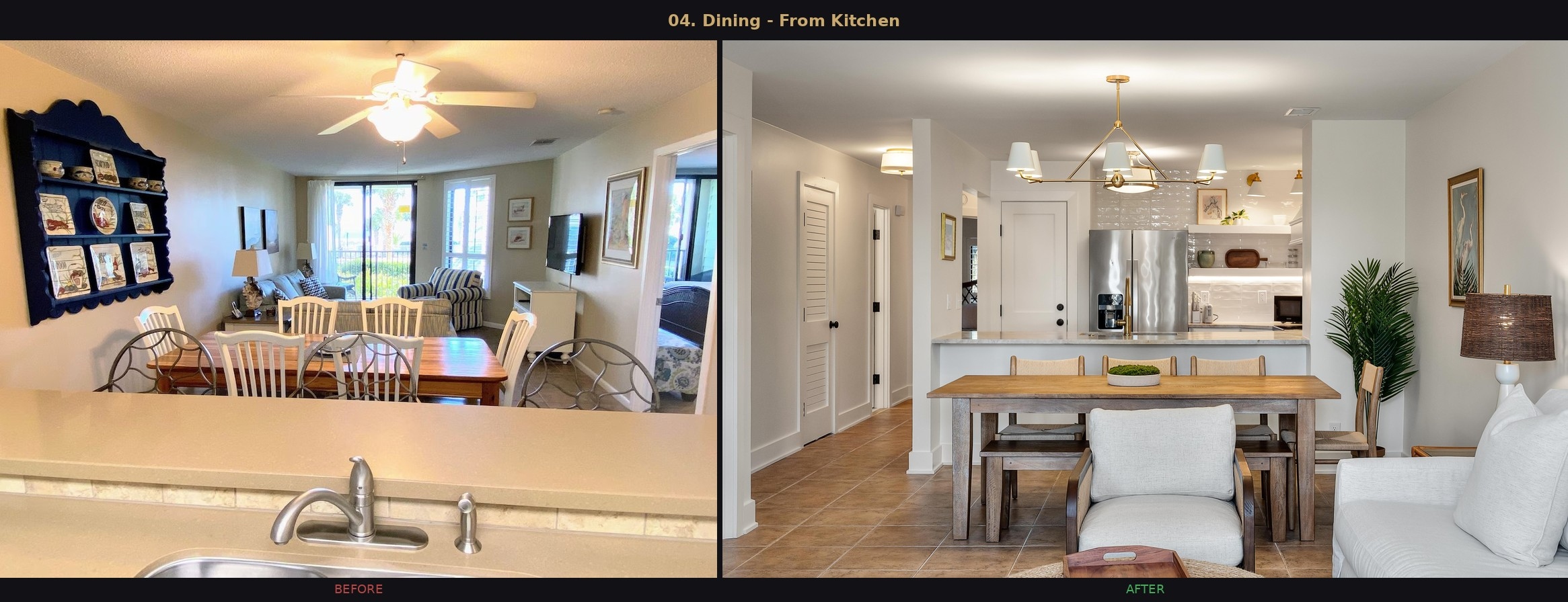 Dining — From Kitchen before and after