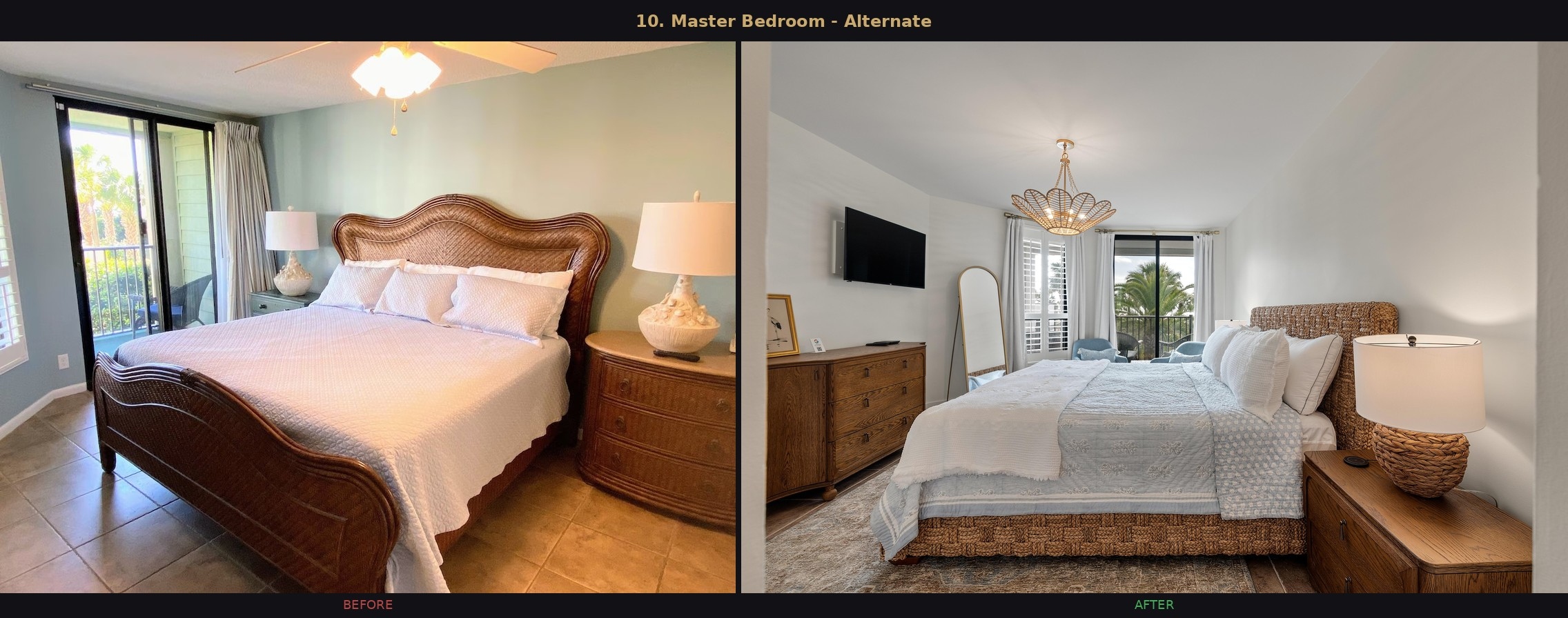 Master Bedroom — Alternate before and after