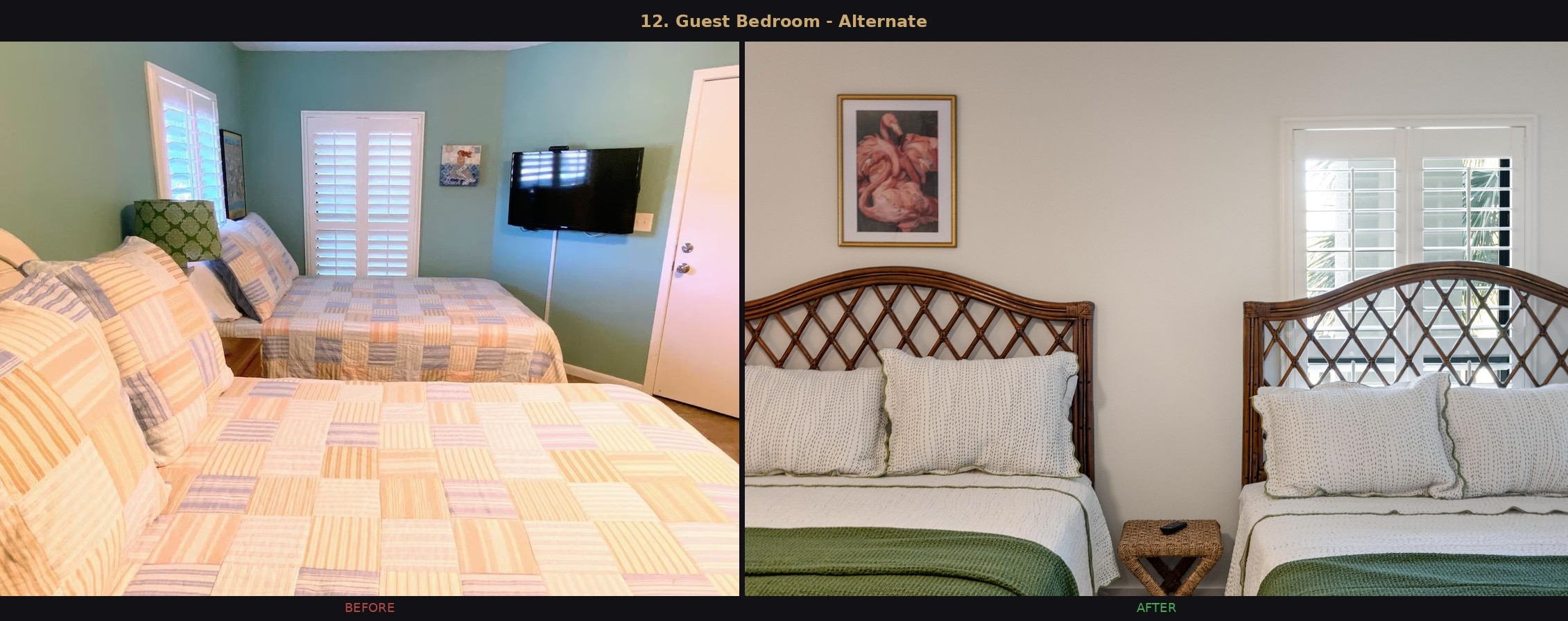 Guest Bedroom — Alternate before and after