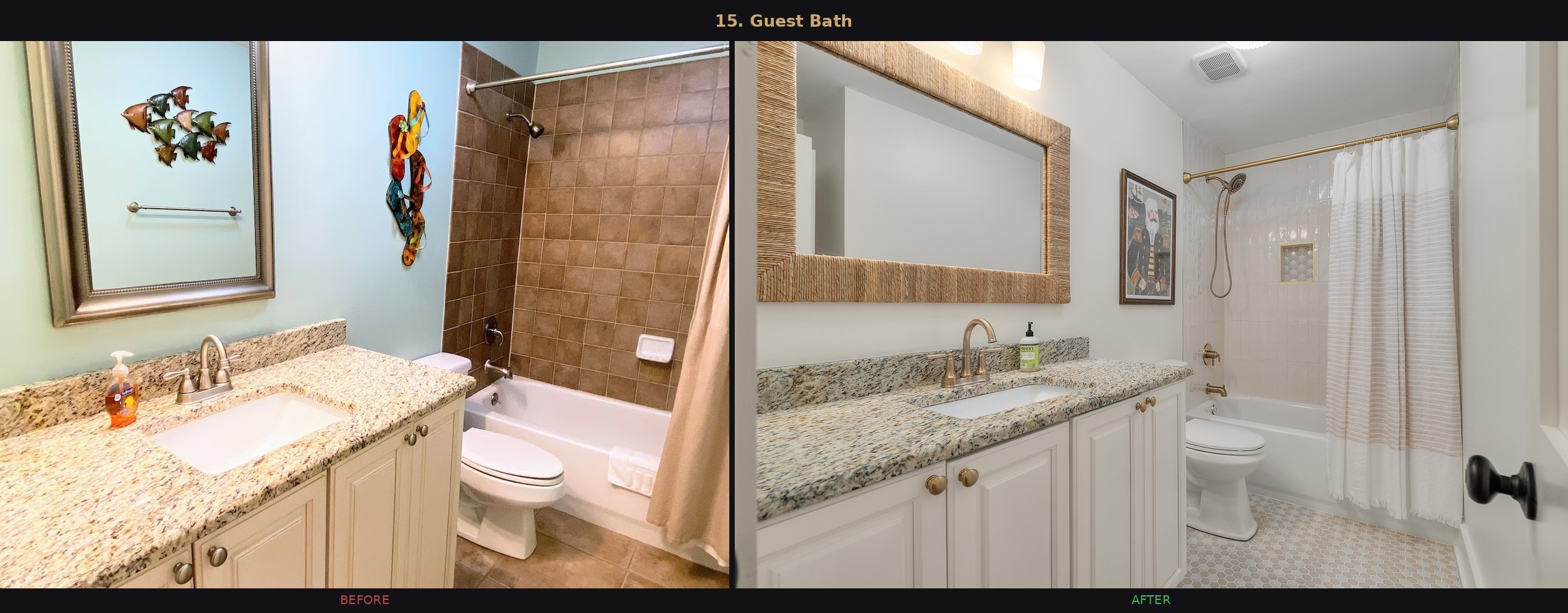 Guest Bath before and after